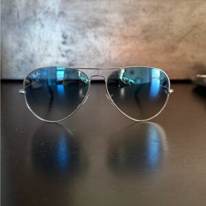 Ray-Ban Blue Lens Aviator Sunglasses